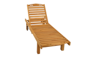 Teak sun lounger 