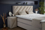 Shinebedd Das Premium Boxspringbett mit Hybrid Matratze und Stauraum