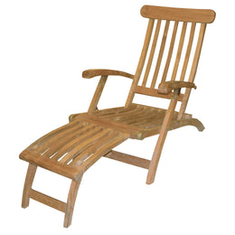 Lettino prendisole in teak 