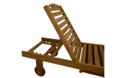 Teak sun lounger 
