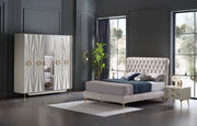 Dolce 6-door wardrobe + dressing table + makeup mirror + 160 cm headboard + 2 bedside tables