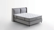 Box spring bed with “Ergocoil Infinity Pro” box spring mattress for back sleepers and side sleepers