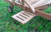 Teak sun lounger 