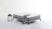 Box spring bed with “Ergocoil Infinity Pro” box spring mattress for back sleepers and side sleepers