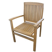 Teak chair, stackable