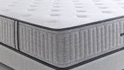 Box spring bed with “Ergocoil Infinity Pro” box spring mattress for back sleepers and side sleepers