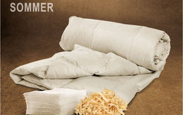 Linen / cotton / pine duvet - light summer - washable