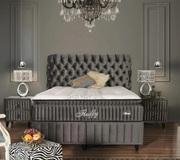 Boxspringbett-Set Fluffy Chesterfield Eleganz trifft orthopädischen Komfort