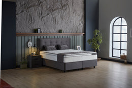 ModeBedd SkyBedd Boxspringbett Stauraumbett in Gray