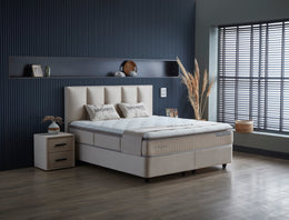 BirdyBedd Stauraumbett / Boxspringbett – SkyBedd Nordic Serie in Beige