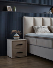 BirdyBedd Stauraumbett / Boxspringbett – SkyBedd Nordic Serie in Beige