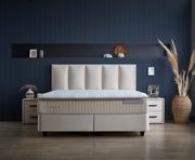 BirdyBedd Stauraumbett / Boxspringbett – SkyBedd Nordic Serie in Beige