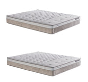 COSTABEDD BOXSPRINGBETT MIT ORTHOPÄDISCHER HYBRIDMATRATZE BEIGE