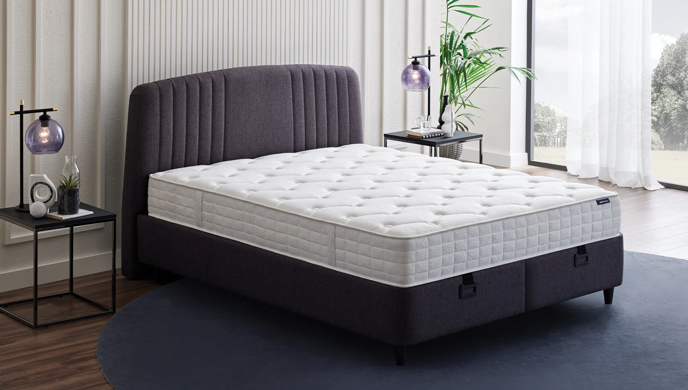 Boxspringmatratze und Boxspringbett Silver Therapy Komplettes Set